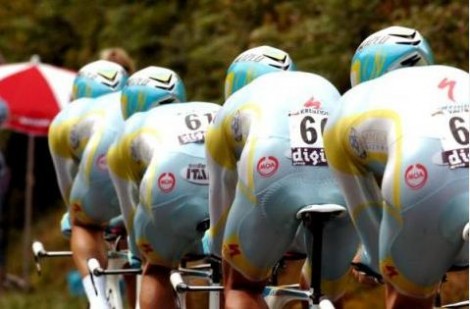 Tour De france Astana glimmende pakjes